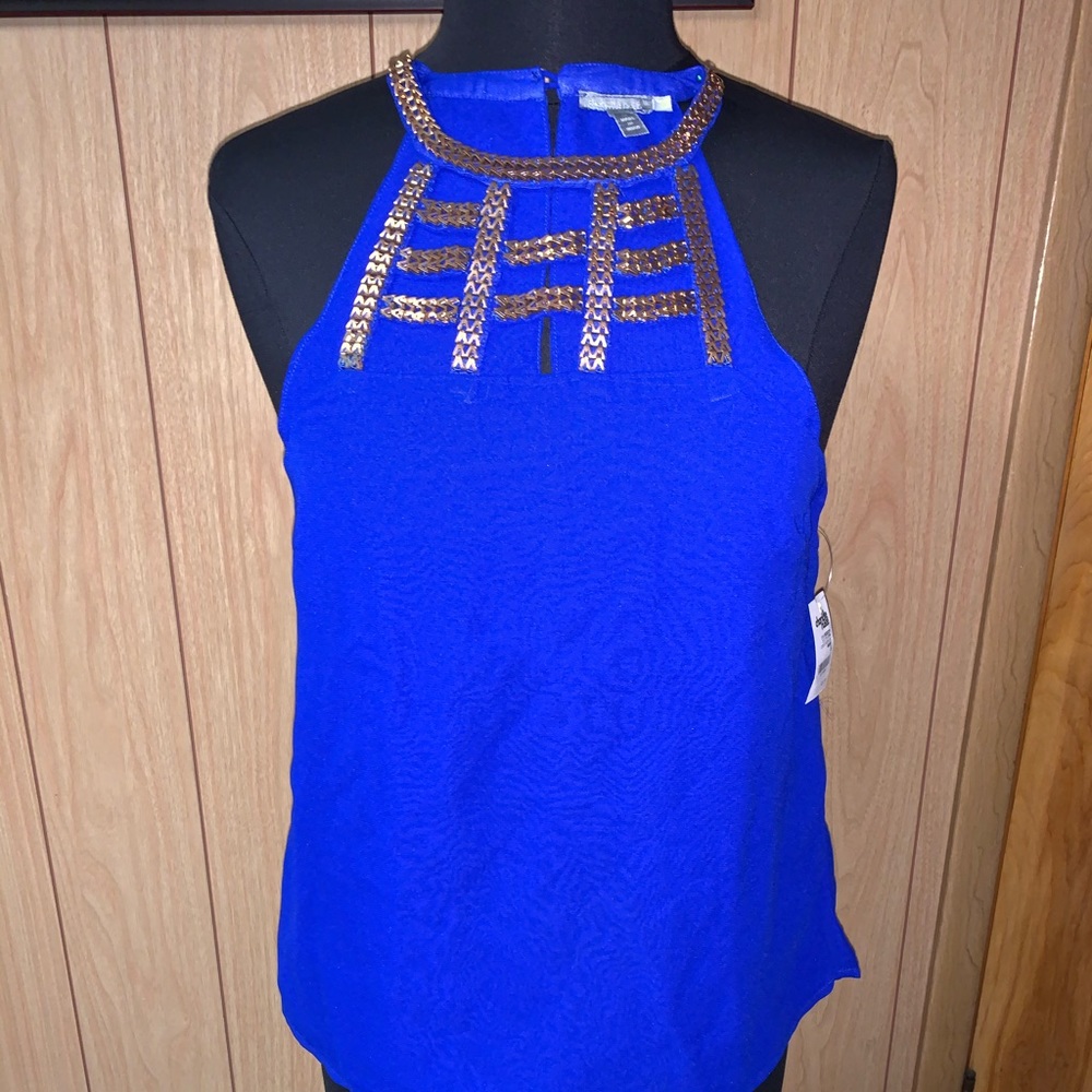 Royal blue halter top